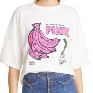 Farm Rio Pink Color Therapy Bananas graphic tee